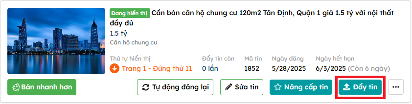 Các tính năng hỗ trợ đăng tin