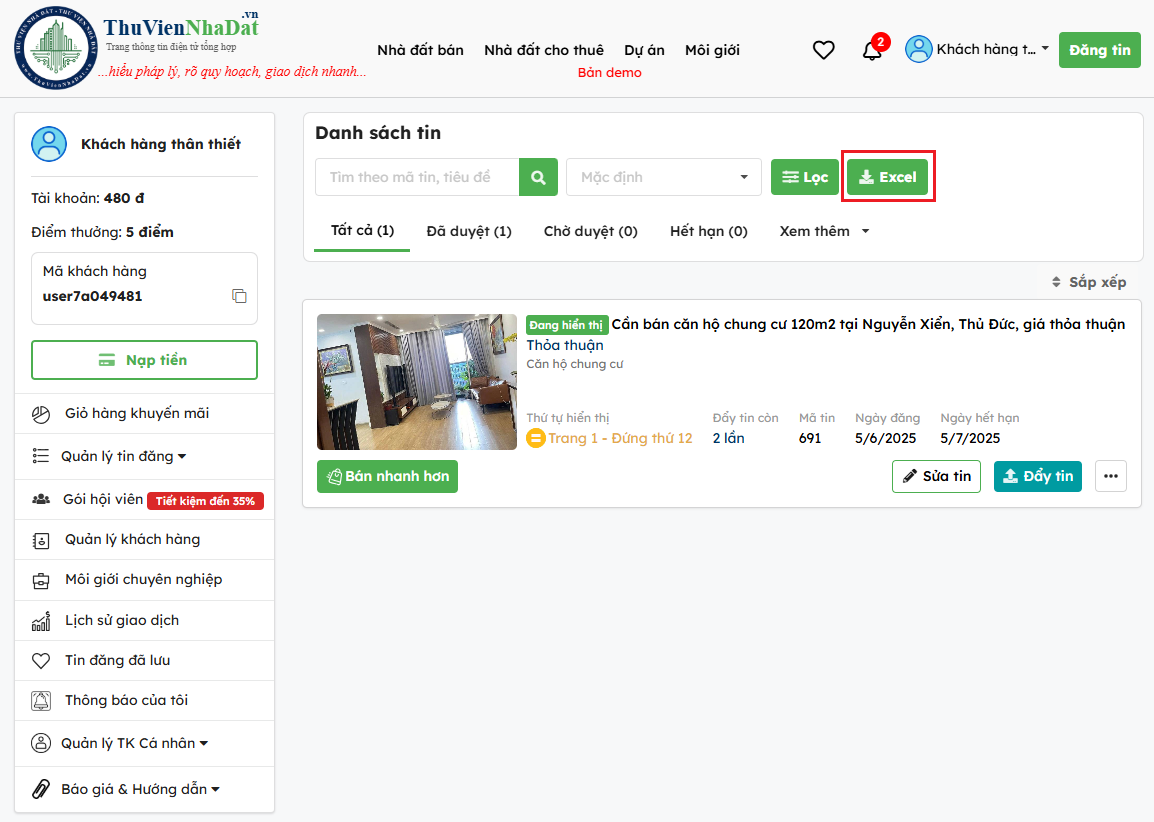 Các tính năng hỗ trợ đăng tin