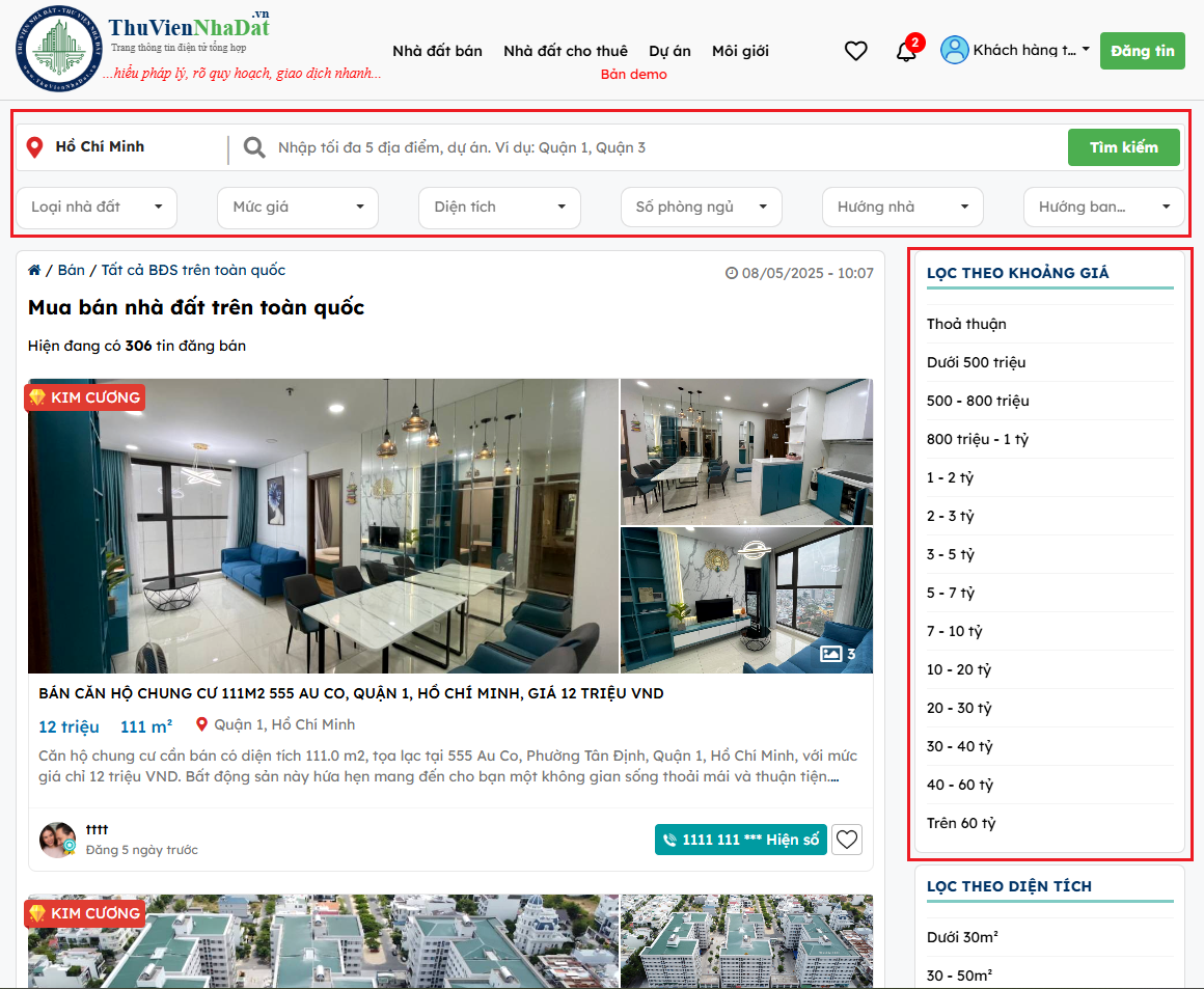 Tìm kiếm bất động sản